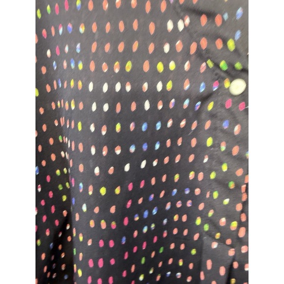 Liz Claiborne Plus Size Workwear Blouse Black W Pops Of Color Size 2X - Picture 2 of 5